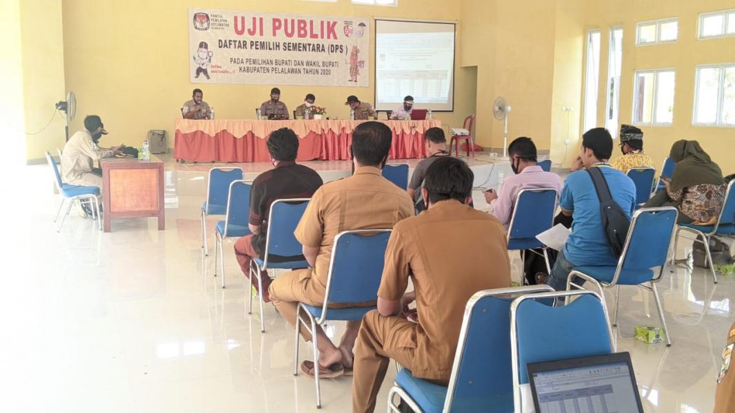 Kapolsek Ukui Hadiri Rakor Uji Publik Daftar Pemilih Sementara (DPS) Dalam rangka Pilkada Pelalawan 2020