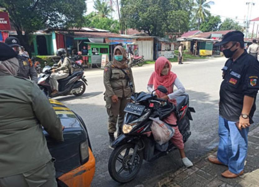 Kecamatan Rumbai Gelar Operasi Yustisi Protokol Covid-19