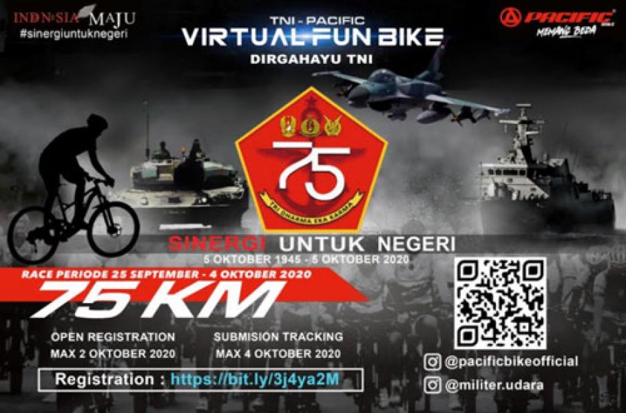 Lomba Bersepeda Virtual HUT Ke-75 TNI Tahun 2020