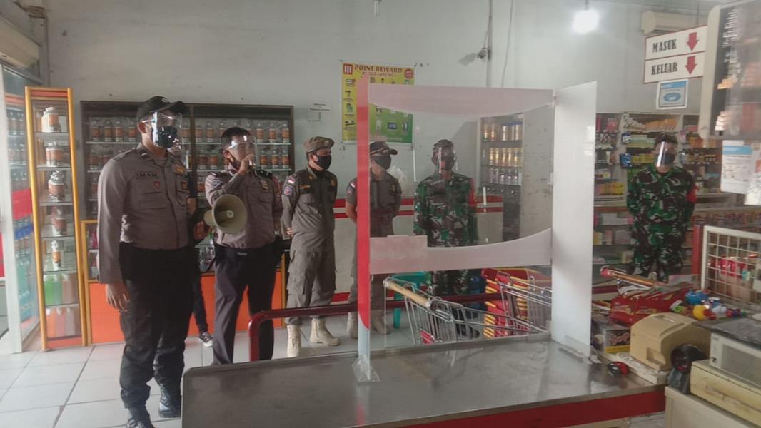 Minimalisir Penyebaran Covid-19, Polsek Pangkalan Kuras, TNI dan Satpol PP Gelar Ops Yustisi