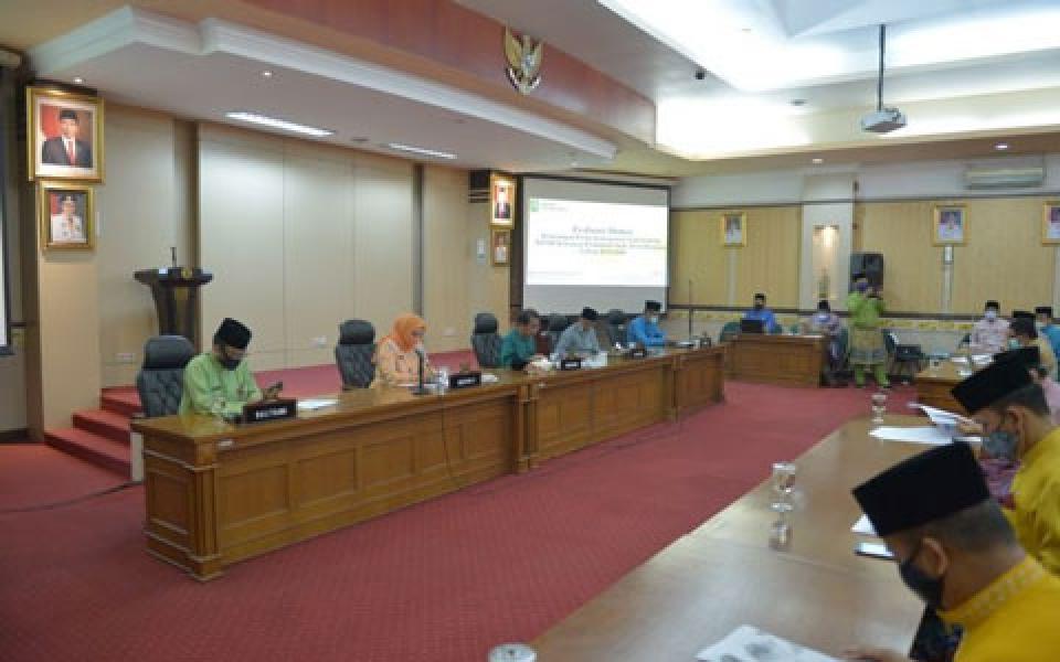 Pemprov Riau Rapat Pleno Pemberian Rekomendasi Kawasan Perkotaan Siak Sri Indrapura 2020-2040