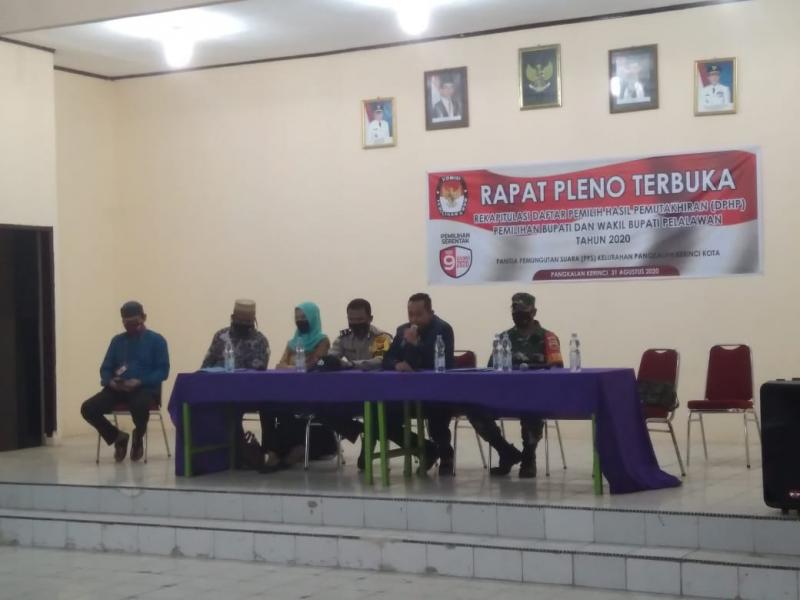 Personel Polsek Pangkalan Kerinci Kawal Pelaksanaan Rapat Pleno DPHP