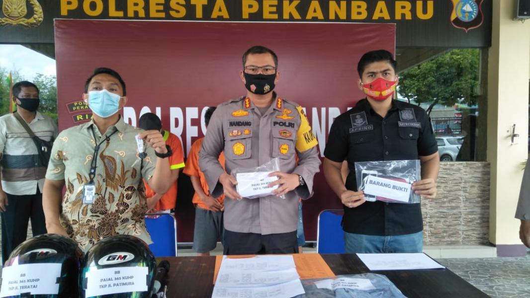Polisi Tangkap 3 Orang Komplotan Jambret di Pekanbaru, 1 di Dor, 2 DPO