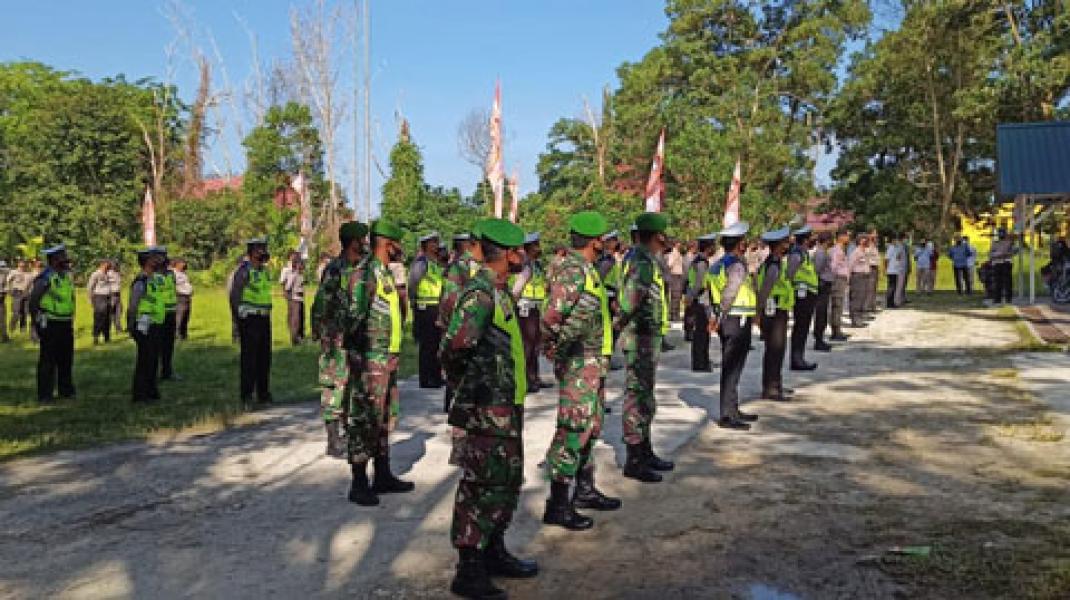 Polres Siak Amankan Pelaksanaan Penetapan Paslon Bupati dan Wakil Bupati Siak