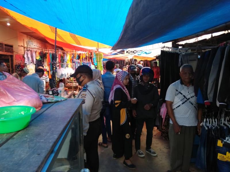 Polsek Langgam Rutin Patroli C3 Sambil Sosialisasi Pentingnya Protokoler Kesehatan