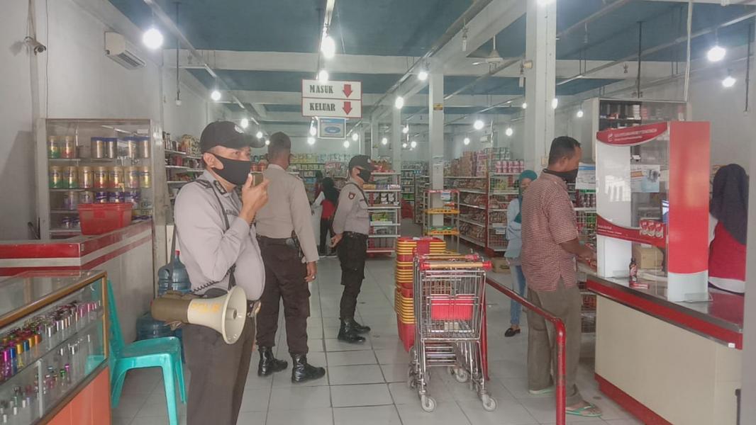 Polsek Pangkalan Kuras Setiap hari Lakukan Himbauan Adaptasi Kebiasaan Baru 