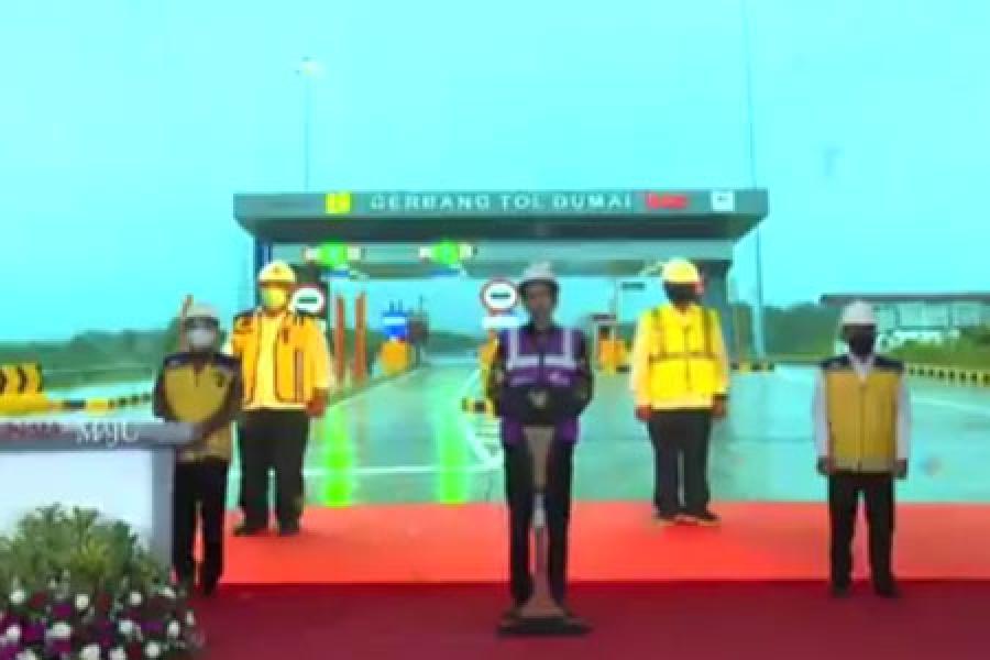 Presiden Jokowi Resmikan Tol Permai Secara Virtual, Gubri: Ini Menjadi Tonggak Sejarah Bagi Riau