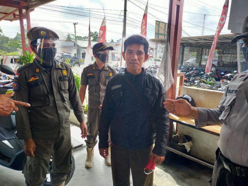 Seorang Warga Terjaring Ops Yustisi Polsek Pangkalan Kuras dan Tim Gabungan