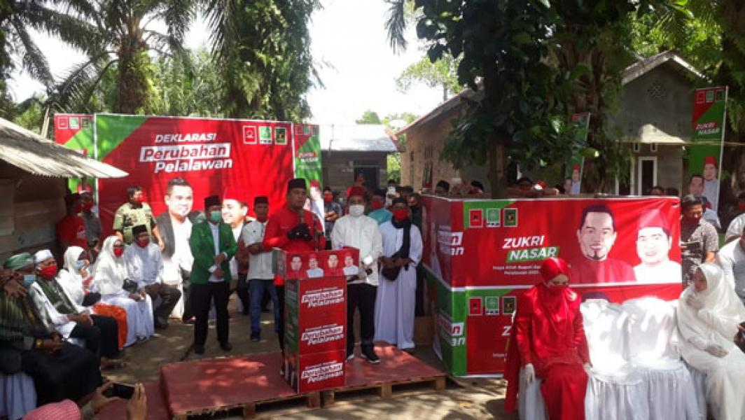 Zukri-Nasar Deklarasi di Pemukiman Warga, Zukri: `20 Tahun Berdiri Kabupaten Pelalawan Menyedihkan` 