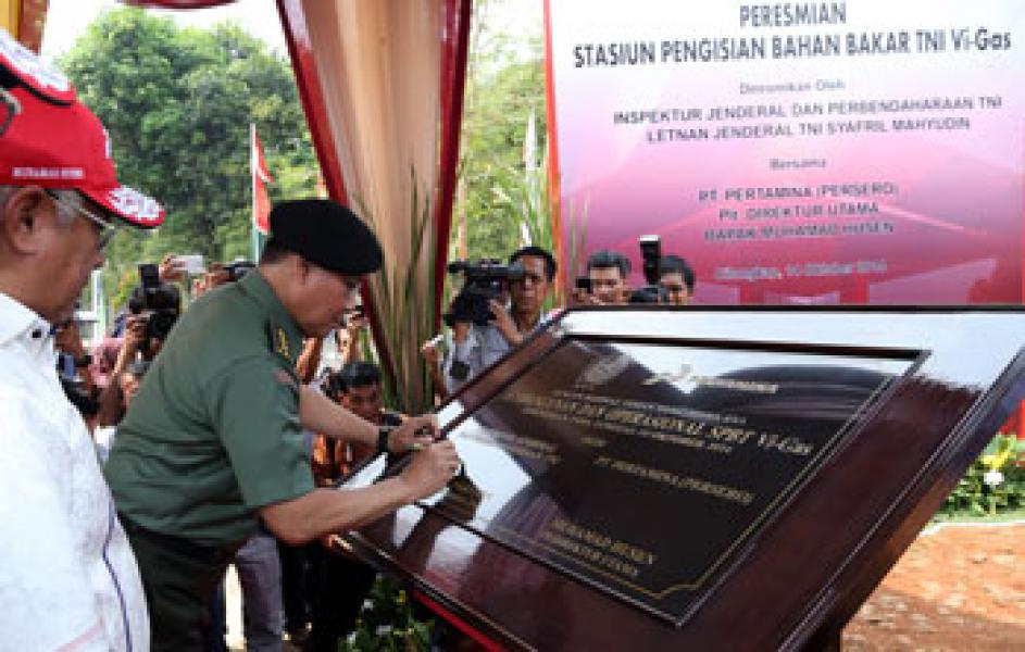 Pertamina Operasikan SPBT Vi-Gas di Mabes TNI Cilangkap  