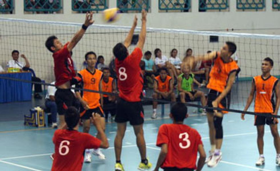 Tim Voly Ball Kabupaten Siak Lumpuhkan Tim VolyBall  Bengkalis 3-0
