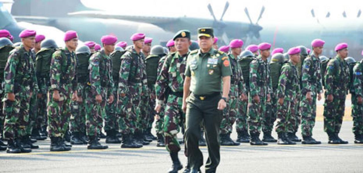 1000 Prajurit TNI Di berangkatkan ke Sumsel
