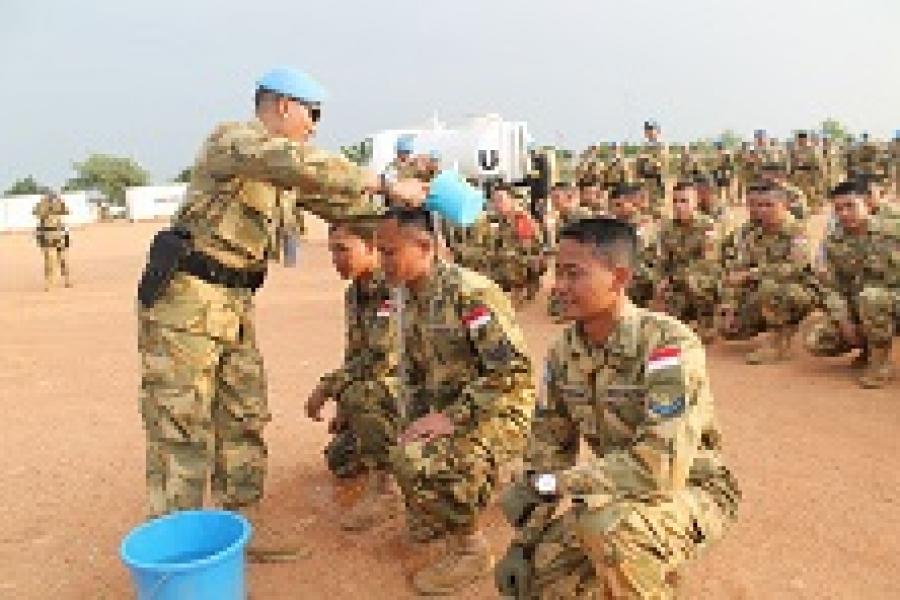 110 Prajurit Garuda Naik Pangkat di Darfur Sudan
