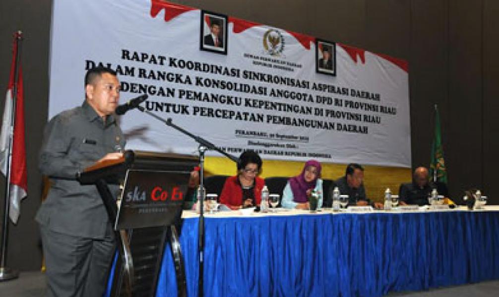 Bupati Siak Ikuti Rapat Koordinasi Sinkronisasi Aspirasi Daerah