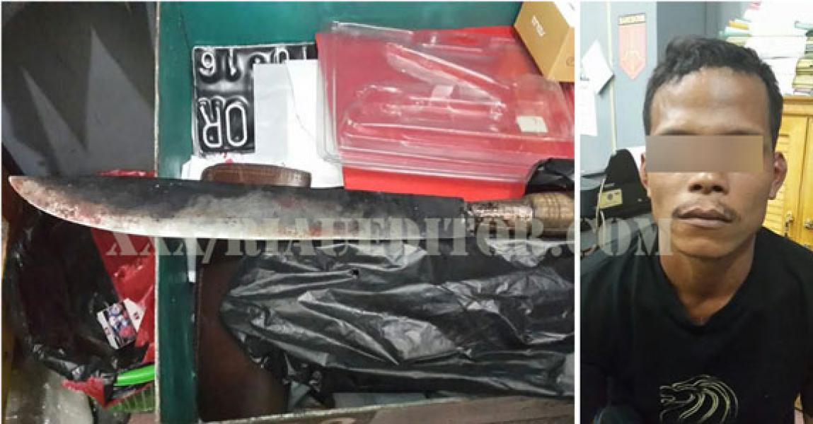 Cek-Cok Mulut, Suami di Pekanbaru Tusuk Istrinya Pakai Golok