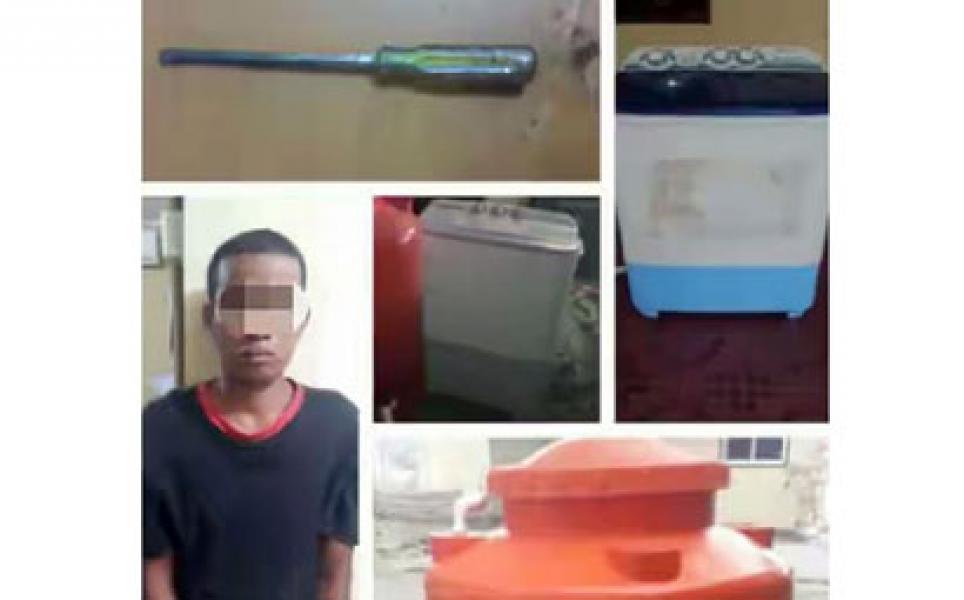 Curi Mesin Cuci, Seorang Buruh di Selatpanjang Diamankan Polisi
