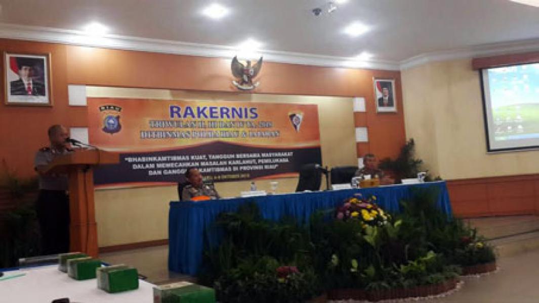 Kapolda Riau Brigjen Pol Dolly Bambang Hermawan Buka Rakernis Bhabinkamtibmas