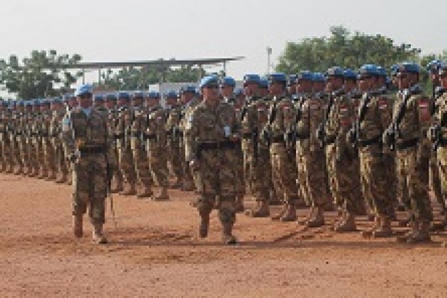 Peringatan HUT TNI ke-70 di Darfur Sudan  
