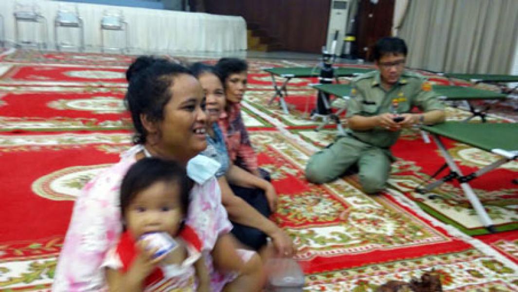 Posko Evakuasi Pemprov Riau Mulai Didatangi Pengungsi