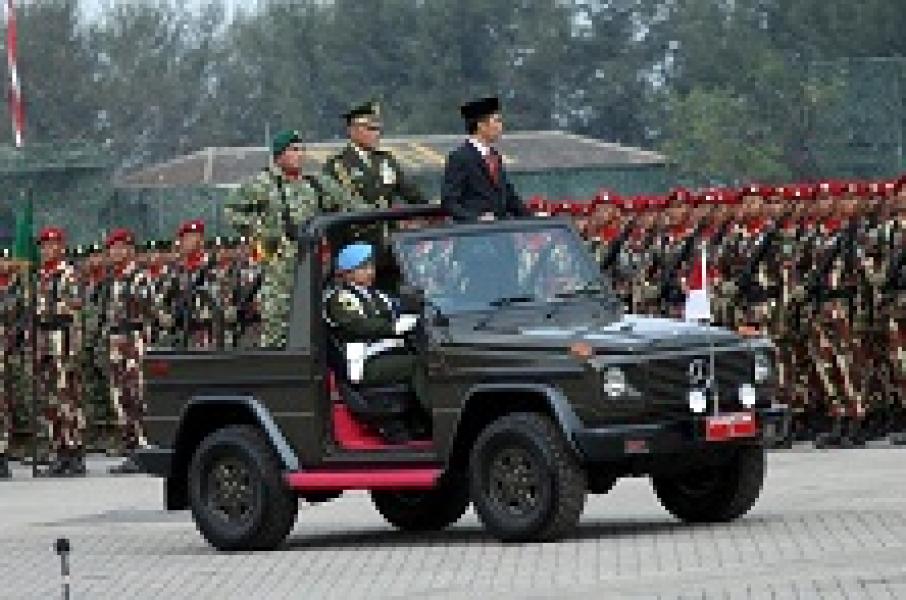 Presiden RI Irup Peringatan ke-70 Hari TNI di Banten