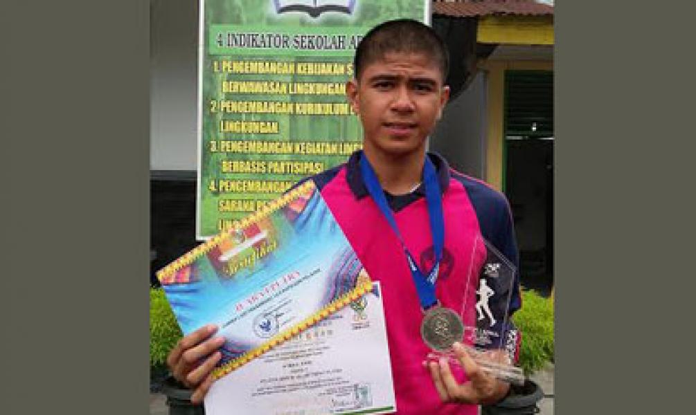 Siswa SMPN 29 Pekanbaru Juara II Jalan Cepat Tingkat Nasional