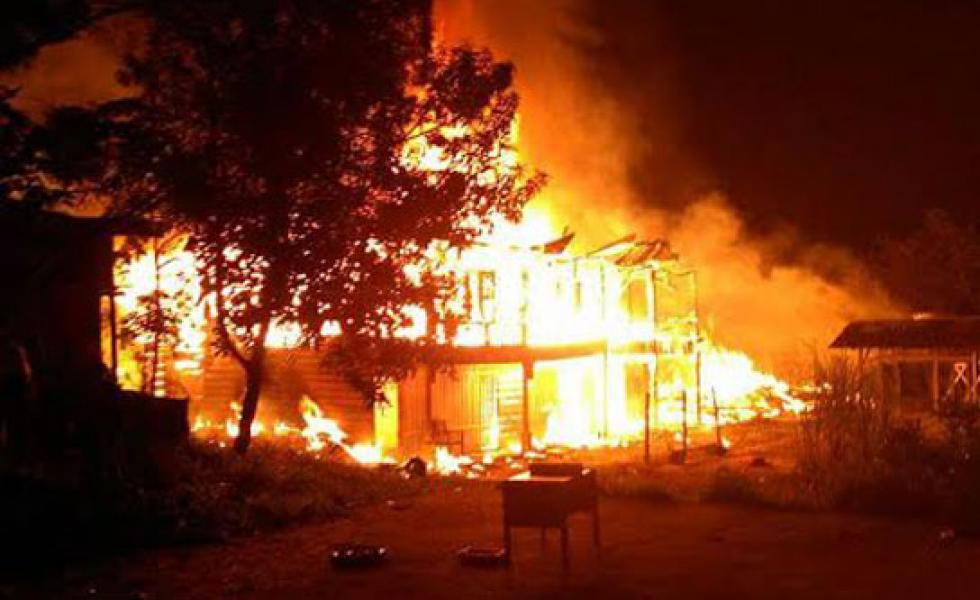 9 Unit Ruko di Pasar Lama Pangkalan Panduk Ludes Terbakar