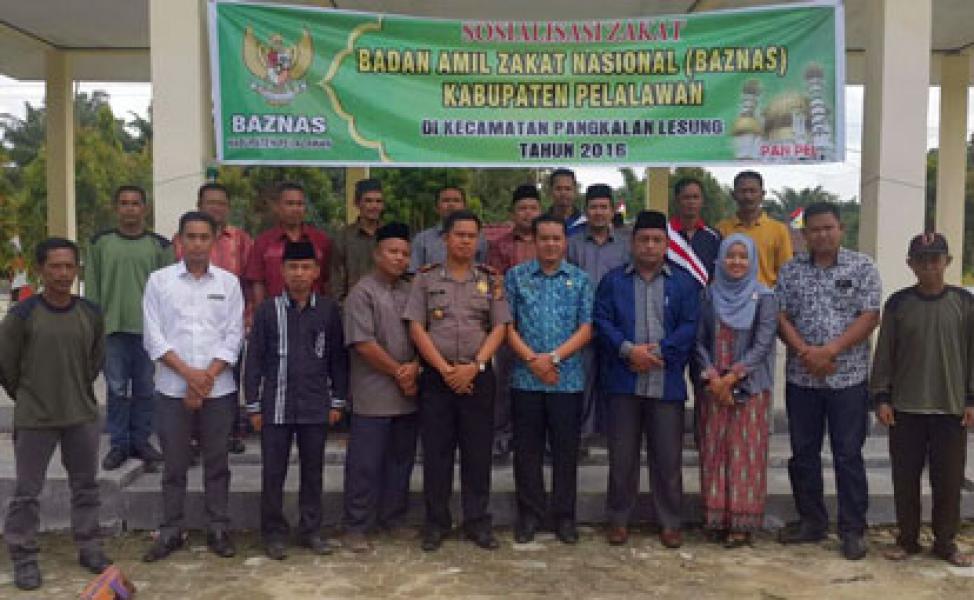Baznas Pelalawan Taja Sosialisasi Zakat di Kecamatan Pangkalan Lesung
