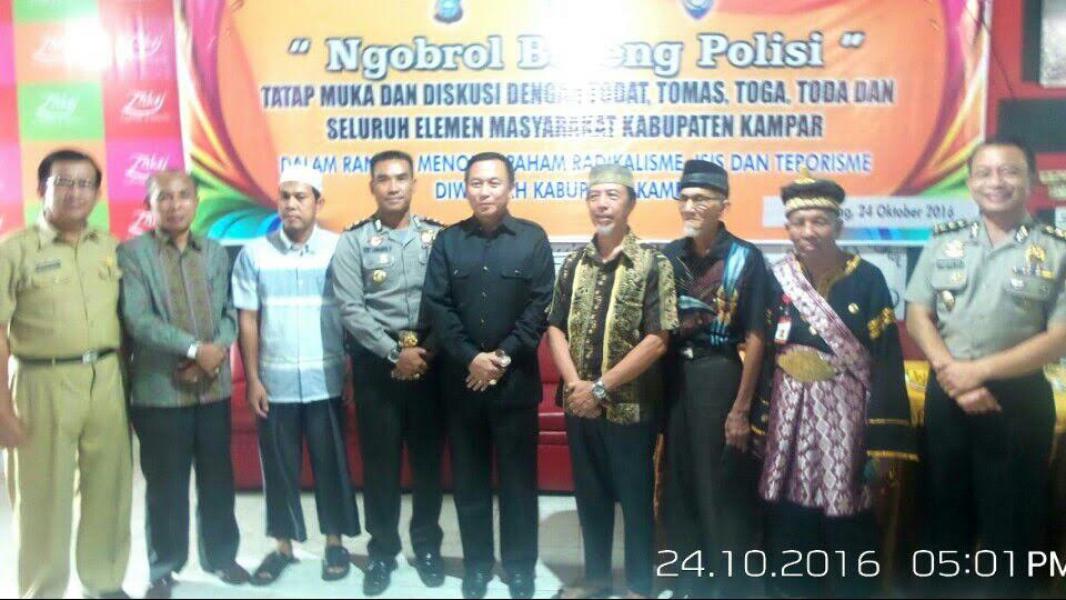 Dihadiri Karo Penmas Polri, Polres Kampar Gelar Acara Ngobrol Bareng Polisi di Kafe Zaki