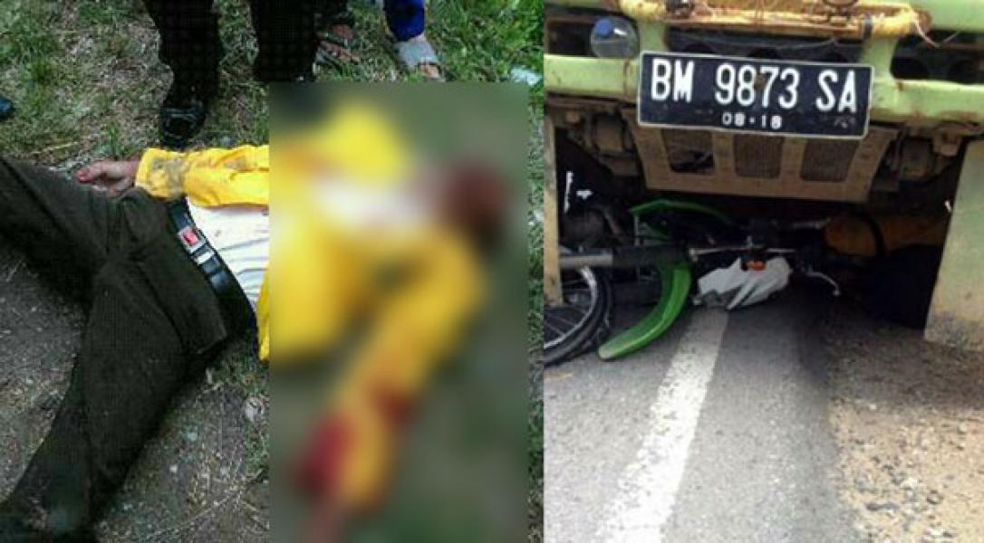 Diseruduk Truck Fuso, Warga Kerumutan Tewas Menggenaskan ‎