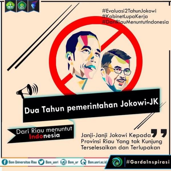 Dua Tahun Pemerintahan Jokowi-JK, Dari Riau menuntut Indonesia
