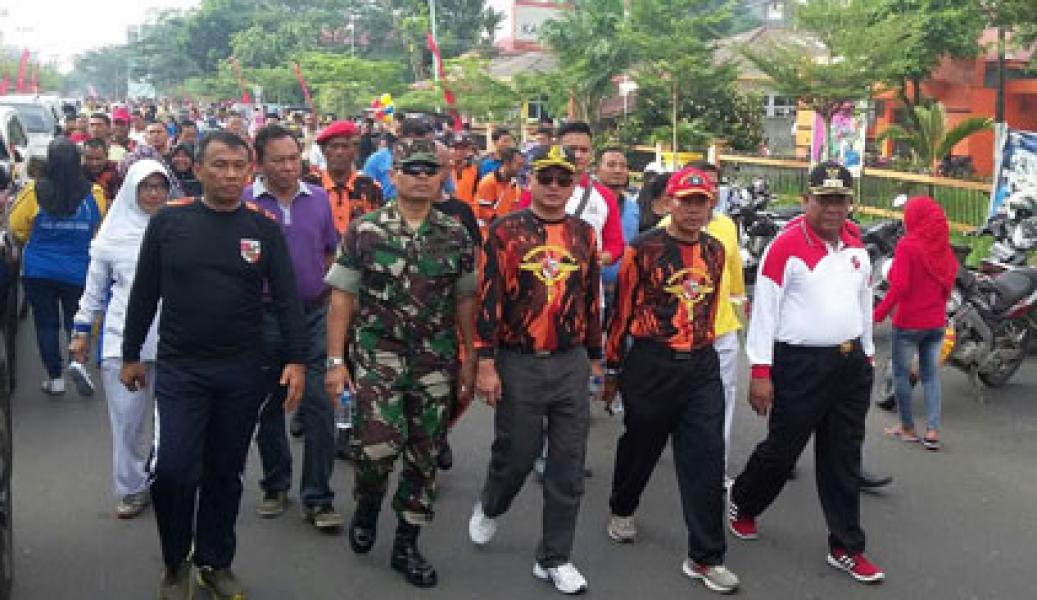 Jalan Santai HUT PP dan Sumpah Pemuda di Rohil Berlangsung Meriah