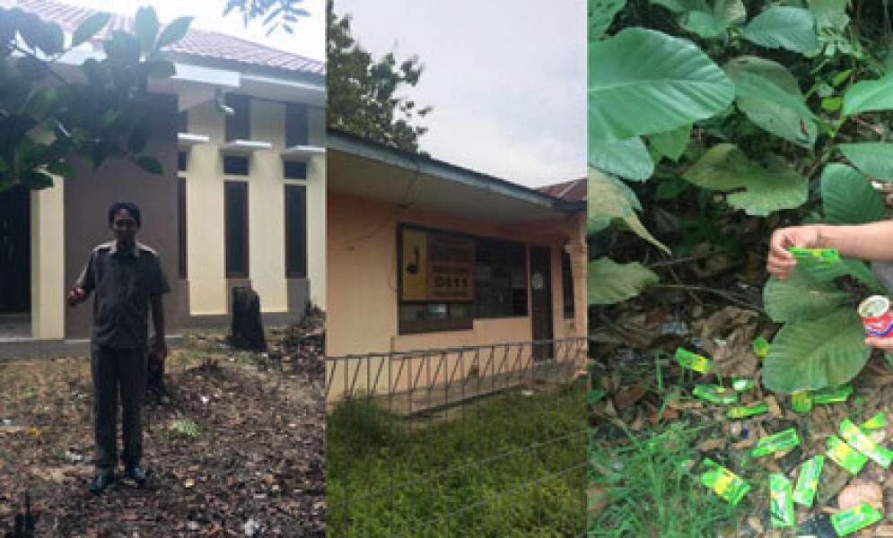 Jelang Muscab, Ditemukan Sampah Lem dan Komix di Sekitar Gedung Pramuka Gudep 0411 Pelalawan