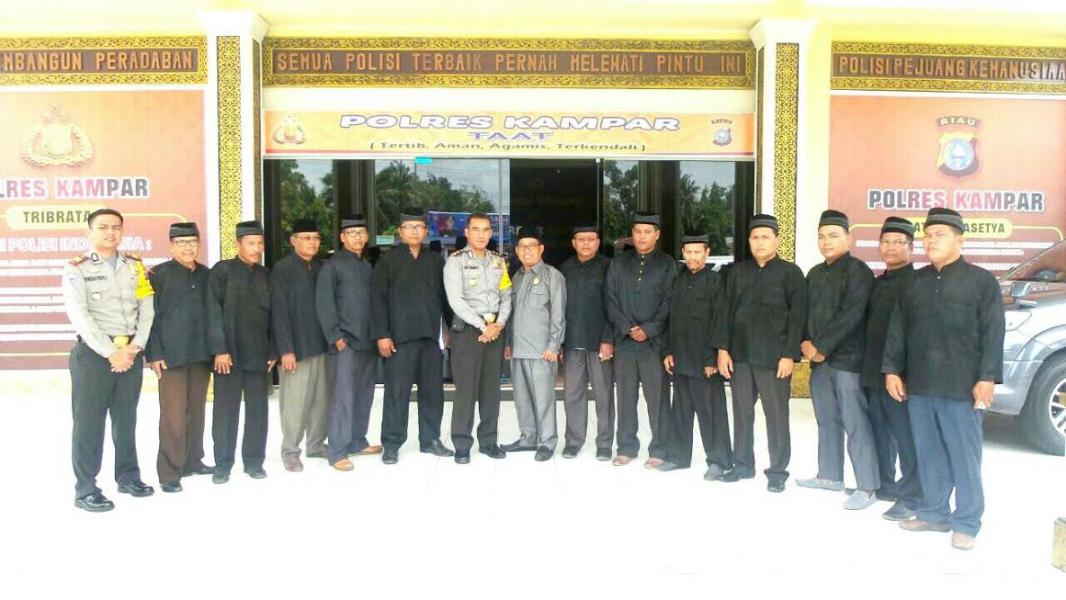 Kapolres Kampar Silaturahmi Dengan Tokoh Masyarakat dan Tokoh Adat Kenegerian Kampar Kiri