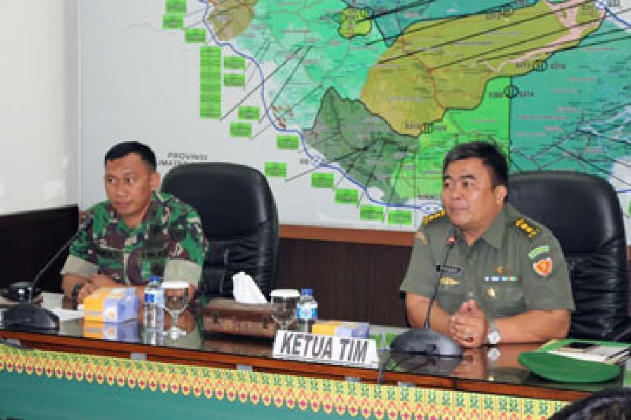 Kasiter Korem 031/Wirabima Terima Kunjungan Tim Pusterad
