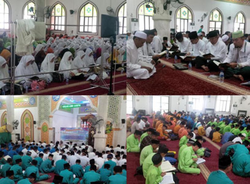 Peringati 1 Muharram 1438 H, Bupati dan Wabup Pelalawan Ikuti Prosesi Khatam Al-Quran