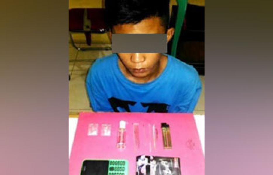 Polsek Kampar Kiri Hilir Ringkus Pelaku Narkoba Saat Akan Transaksi di Kebun Sawit