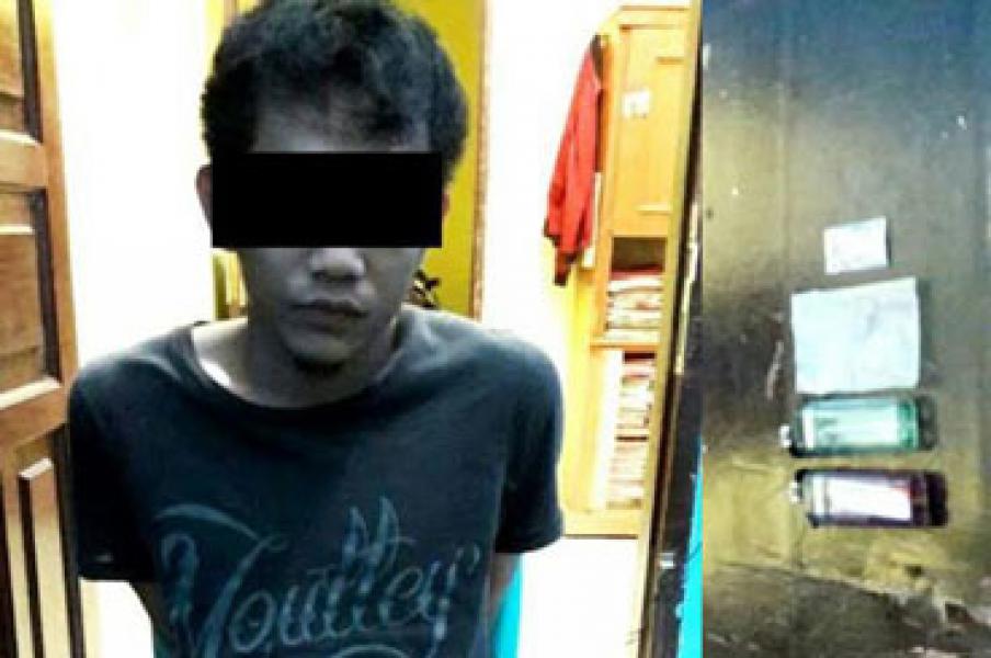 Polsek Tambang, Kampar, Bekuk Pengedar Narkoba Saat Bertransaksi Sabu
