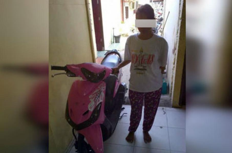 Polsek Tenayan Raya Tangkap Wanita Pencuri Sepeda Motor