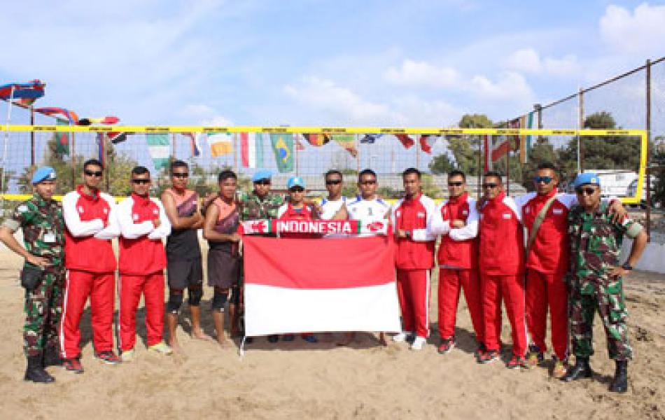 Satgas Indobatt Konga XXIII-J Juara Bola Voli Pantai Unifil  