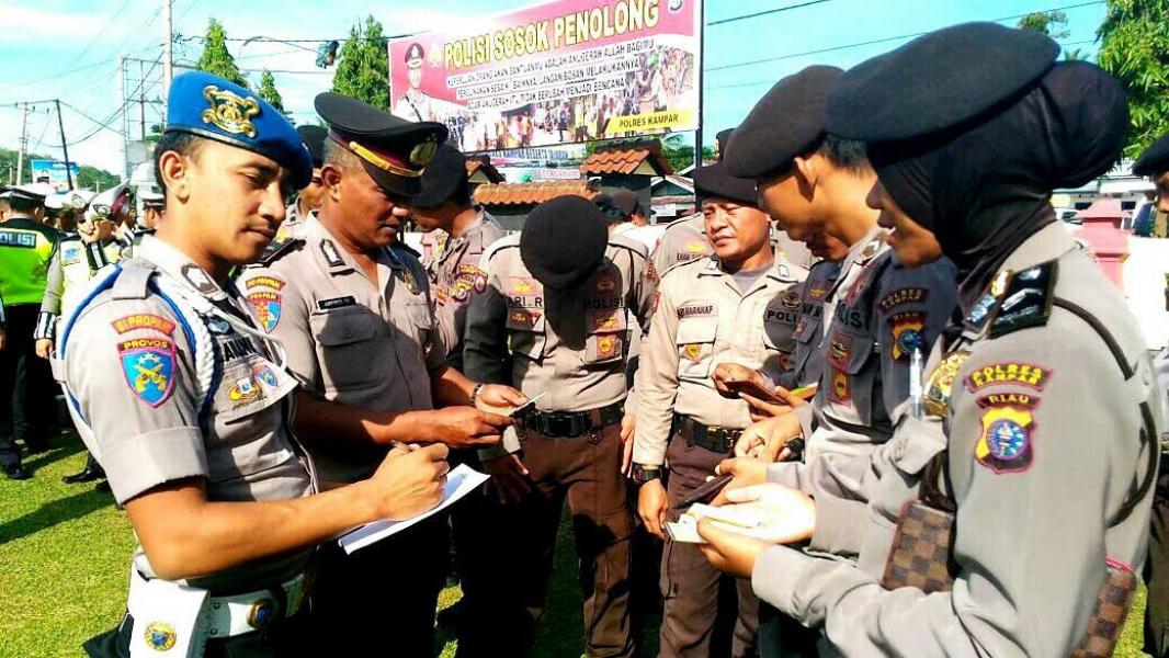 Tingkatkan Disiplin Anggota Propam Polres Kampar Adakan Gaktiplin Kepada Personil