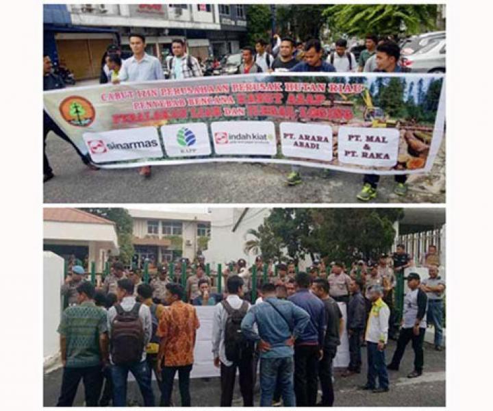 Desak Kembalikan Hak Warga 50.000 Ha, Kantor Sinar Mas Didemo Lagi
