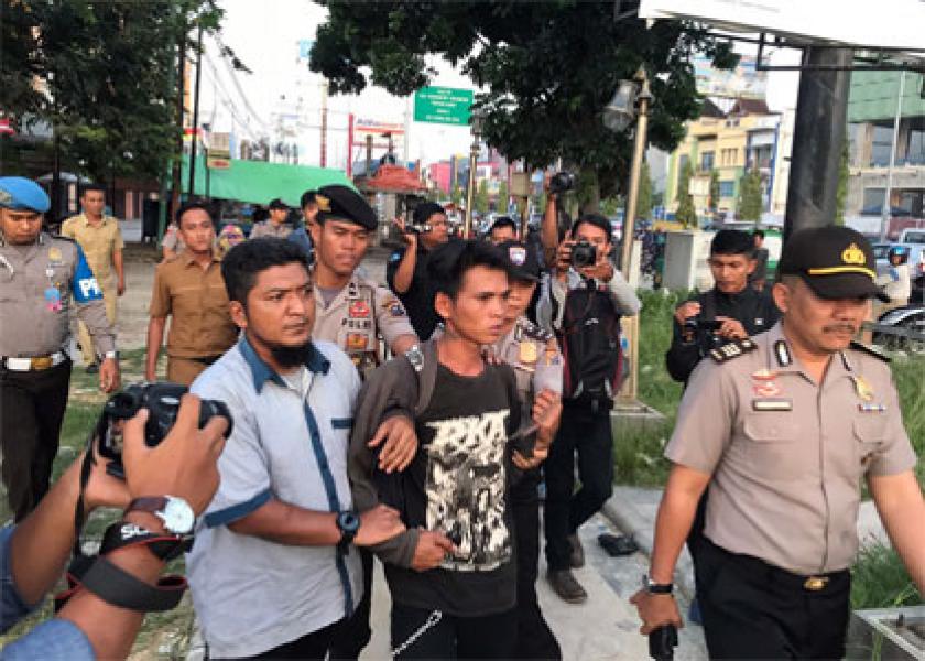 Giat Ops Bina Kusuma Polresta Pekanbaru Amankan Seorang Pengamen 