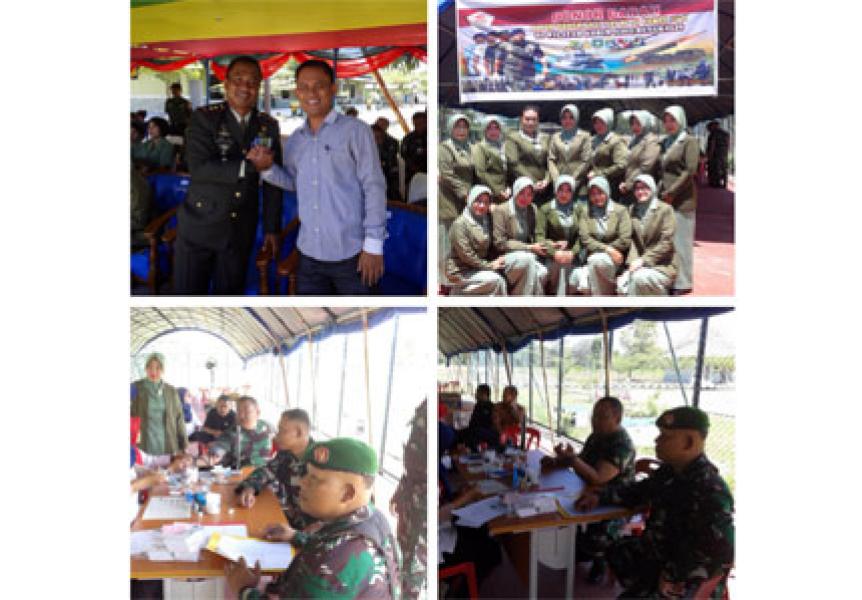 HUT TNI Ke 72, Kodim 0303/Bengkalis Gelar Donor Darah