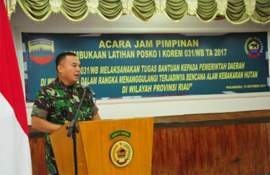 Korem 031/Wirabima Gelar Latihan Posko I