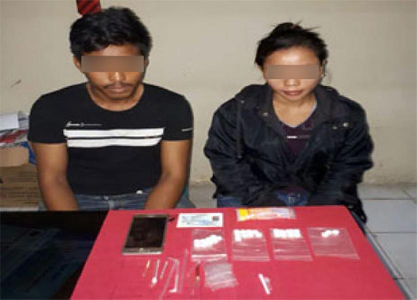 Pasangan Mesum Miliki Sabu dan Pil PCC Diamankan Polsek Tambang