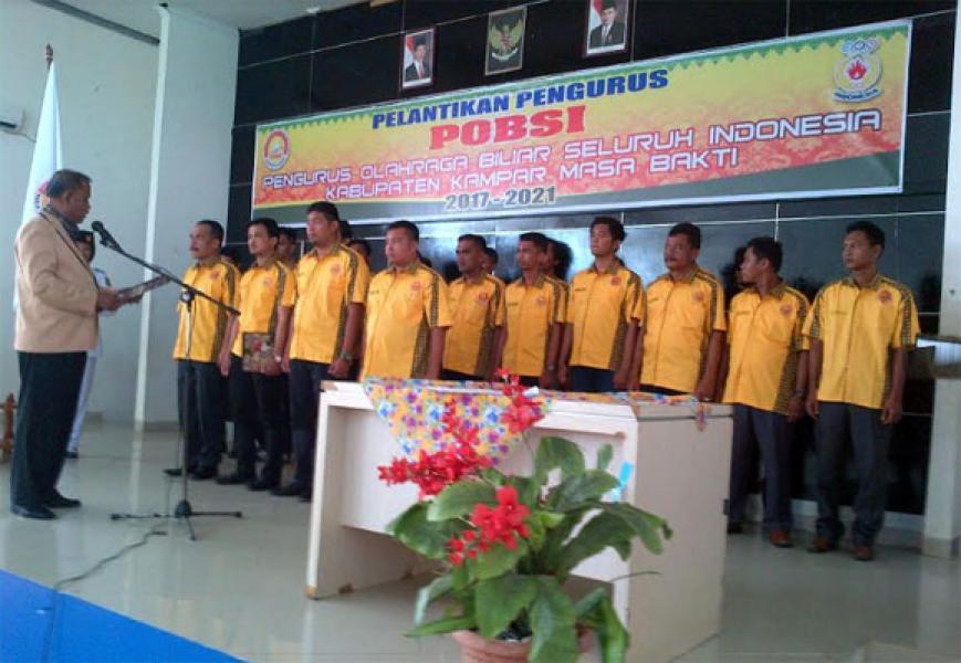 Pengurus POBSI Kampar Resmi Dilantik, Biliar Salah Satu Cabor Prestasi