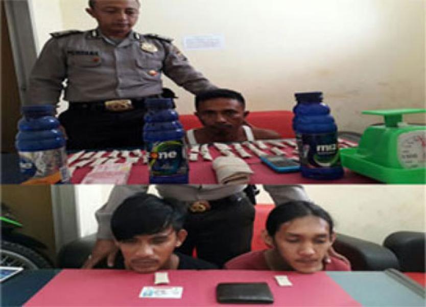 Polisi Bekuk Tiga Pengedar Ganja di Pelalawan
