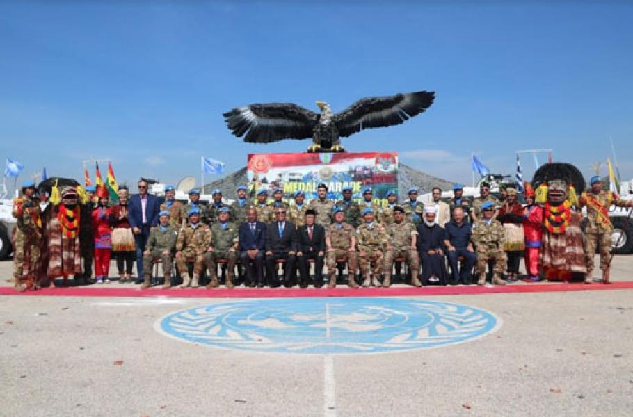 1.169 Prajurit TNI Konga UNIFIL 2018 Terima Penghargaan UN Medal