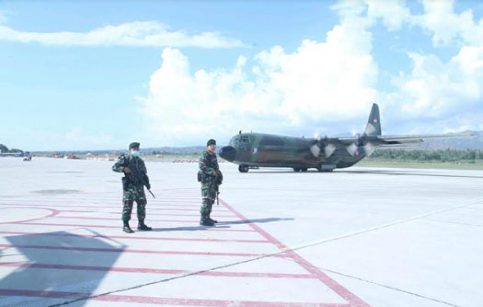 346 Personel TNI-Polri Sterilkan Bandara Mutiara Sis Al-Jufri Palu