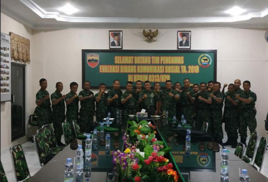 Dandim 0313/Kpr Terima Kunjungan Tim Wasev Sterad Bidang Komsos